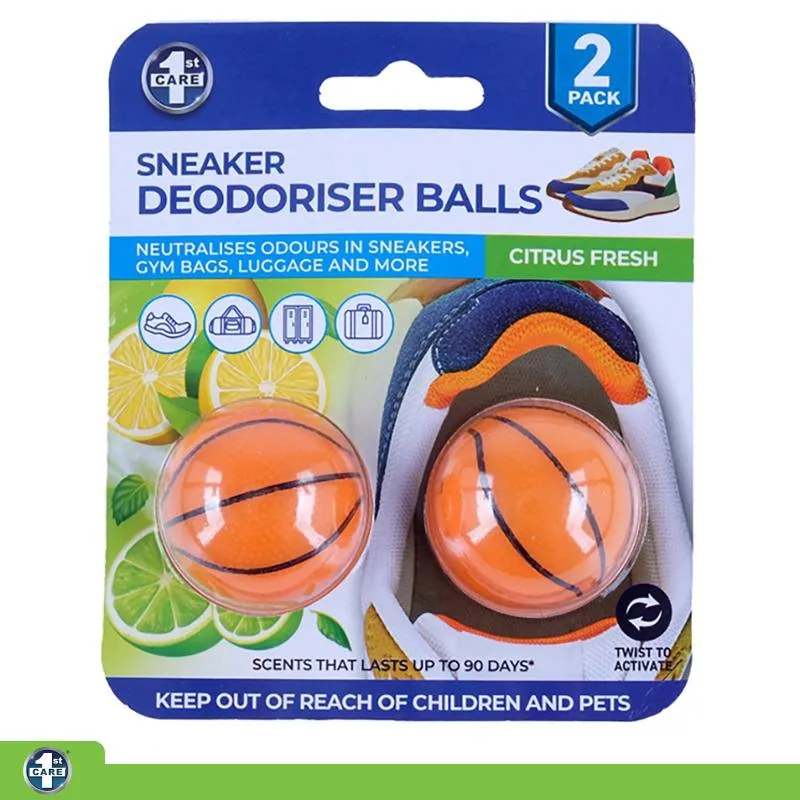 Shoe Deodorising Balls 2pc - Citrus Scented, Basketball Design – image 4