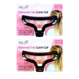 Hair Clip Mermaid Tail Claw 1pc - 9.5cm - Brown & Black Assorted – image 4