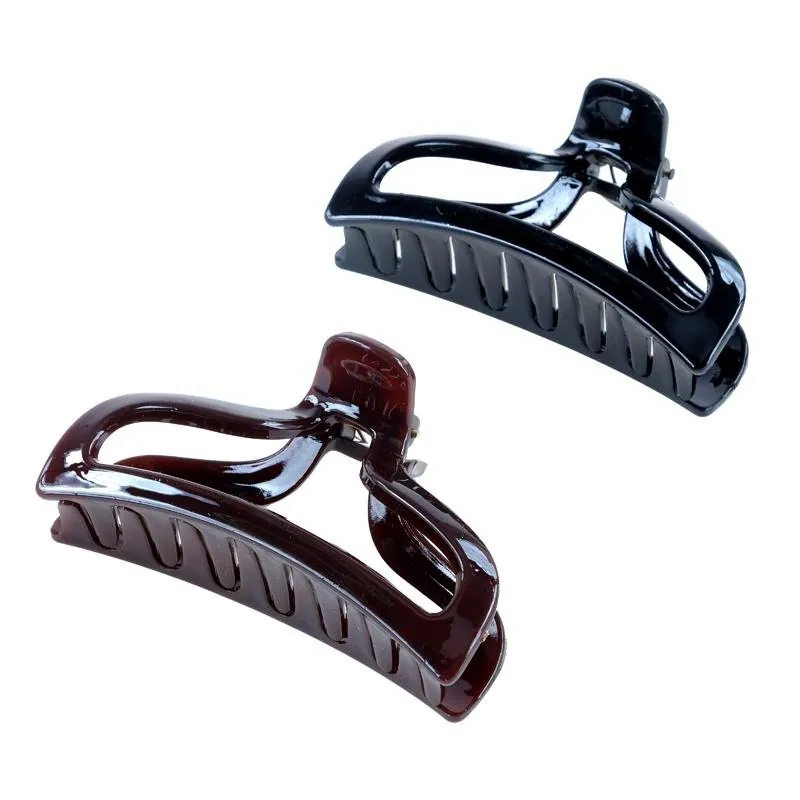 Hair Clip Mermaid Tail Claw 1pc - 9.5cm - Brown & Black Assorted – image 2