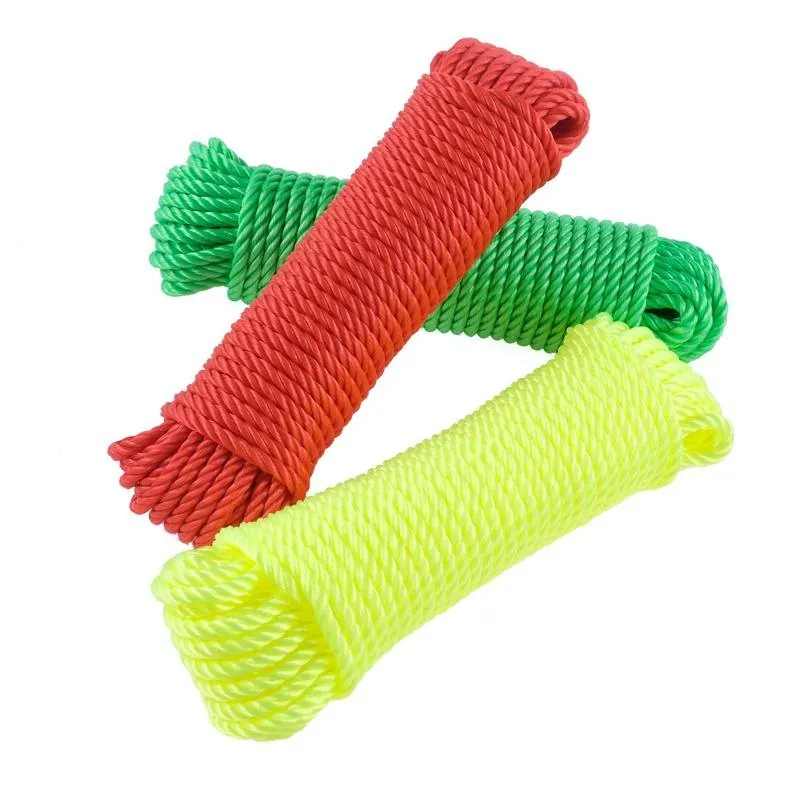 Polyethylene Traditional Rope Assorted Colours (Yellow, Green & Red) 8mm X 20m – image 2