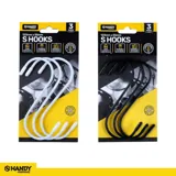 S Hooks PVC Coated with Scratch Proof Tip Protectors 123mm X 55mm 3pk – image 3