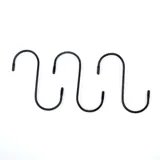 S Hooks PVC Coated with Scratch Proof Tip Protectors 123mm X 55mm 3pk – image 1