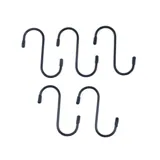 S Hooks PVC Coated with Scratch Proof Tip Protectors 72mm X 30mm 5pk – image 1