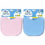 Bibs Velcro Clasp Reusable 3pk 0-6mths Pink & Blue Colour Sets – image 3