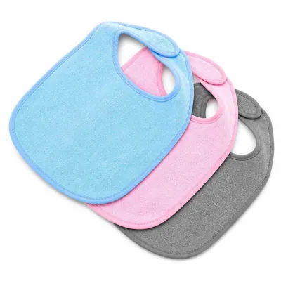 Bibs Velcro Clasp Reusable 3pk 0-6mths Pink & Blue Colour Sets