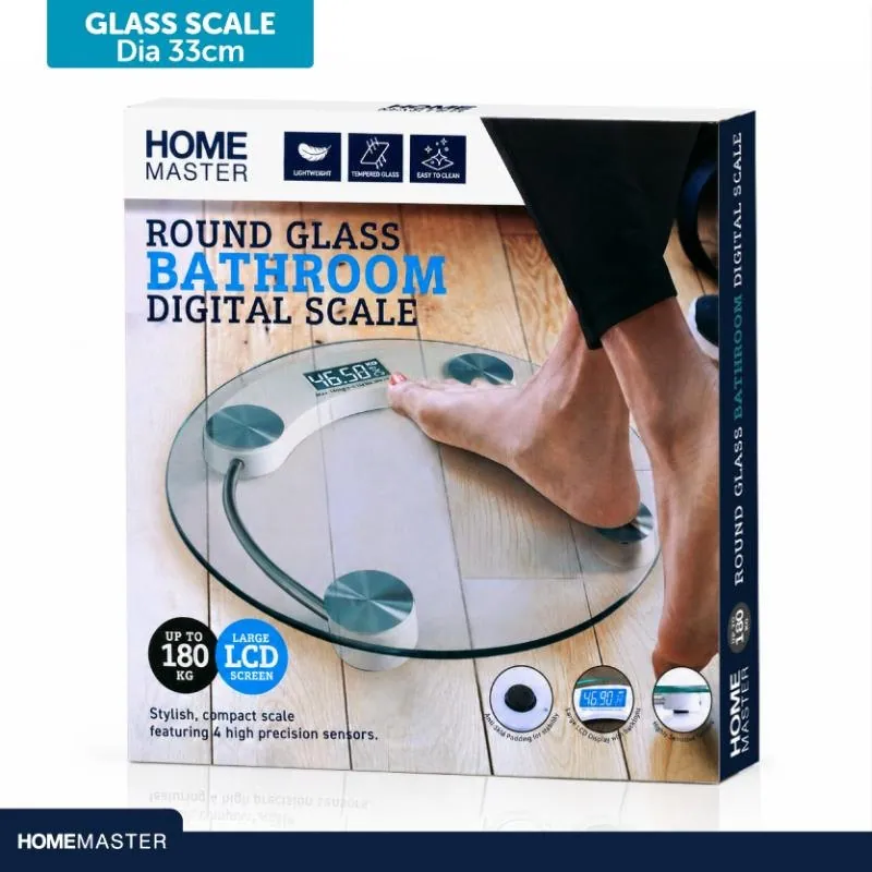 Bathroom Scale Round Glass – image 4