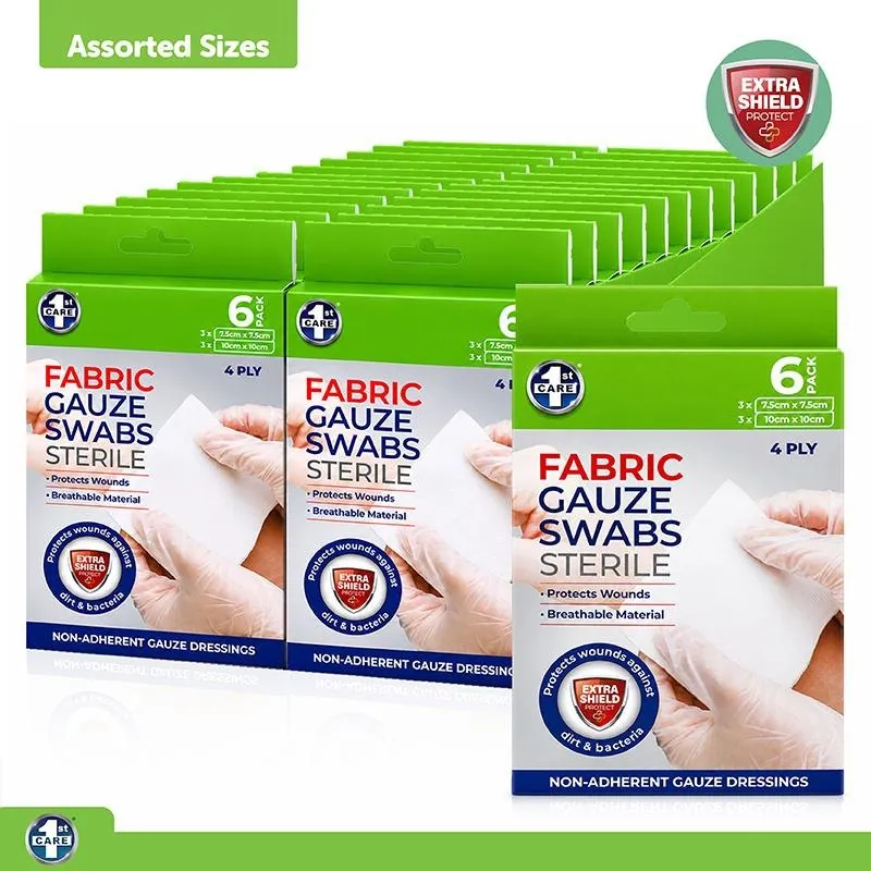 Gauze Dressing Swab Non Adhesive 6pk Includes 3pc 7.5cm X 7.5cm & 3pc 10cm X 10cm – image 4