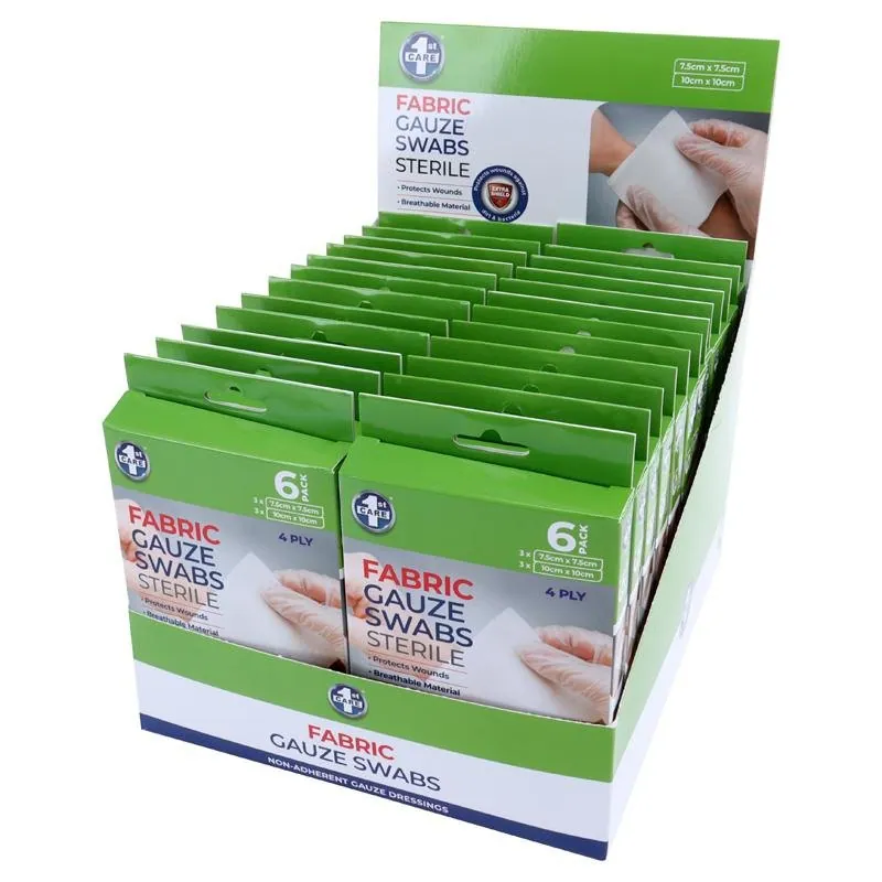 Gauze Dressing Swab Non Adhesive 6pk Includes 3pc 7.5cm X 7.5cm & 3pc 10cm X 10cm – image 3