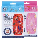 Bandage Strips Knee & Elbow Kids Waterproof Assorted Designs 5cm X 10cm 8pk - Plastic (pe) – image 1