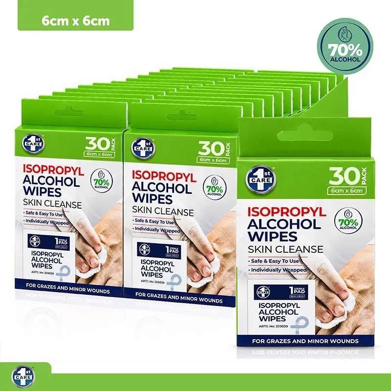 Alcohol Swab Wipes 6cm X 6cm 30pk – image 4