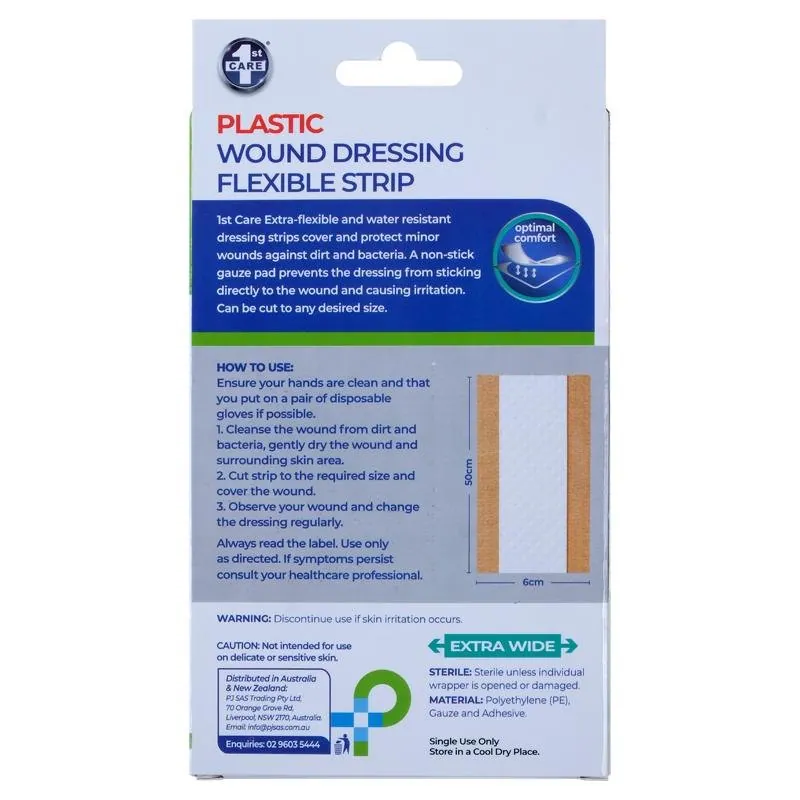 Bandage Dressing Strips Water Resistant with Adhesive 6cm X 50cm 2pk - PE – image 2