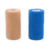 Christmas Cohesive Self-Adherent Elastic Compression Bandage 10cm X 4.5m - Assorted Colours: Tan, Blue – image 1