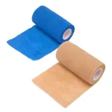 Christmas Cohesive Self-Adherent Elastic Compression Bandage 10cm X 4.5m - Assorted Colours: Tan, Blue – image 2