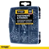 Fasteners & Fixings in Storage Case Screws Nuts & Bolts Assorted Sizes 230pc – image 4