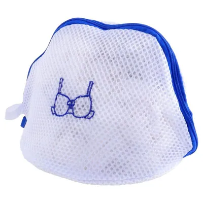Laundry Delicates Bra Wash Bag with Zipper Premium Double Padded - White