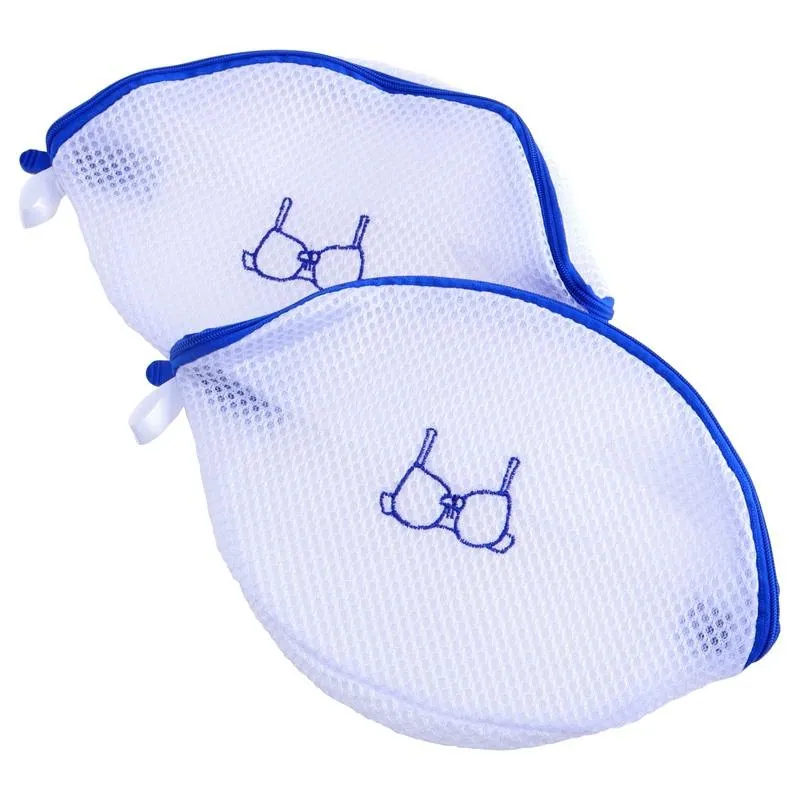 Laundry Delicates Bra Wash Bag with Zipper Premium Double Padded - White – image 2