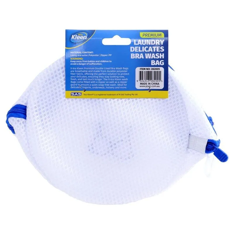 Laundry Delicates Bra Wash Bag with Zipper Premium Double Padded - White – image 3