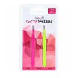 Tweezer Flat Tip 2pk - Fluro Pink and Yellow – image 4