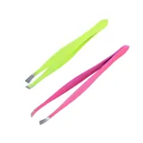 Tweezer Flat Tip 2pk - Fluro Pink and Yellow – image 2
