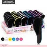 Hair Brush Magic Detangling 15cm X 5.5cm (Small) - 6 Assorted Colours: Hot Pink, White, Purple, Blue, Yellow, Black – image 4