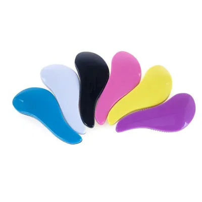 Hair Brush Magic Detangling 15cm X 5.5cm (Small) - 6 Assorted Colours: Hot Pink, White, Purple, Blue, Yellow, Black