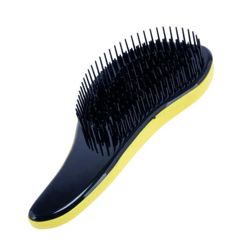 Hair Brush Magic Detangling 15cm X 5.5cm (Small) - 6 Assorted Colours: Hot Pink, White, Purple, Blue, Yellow, Black – image 2
