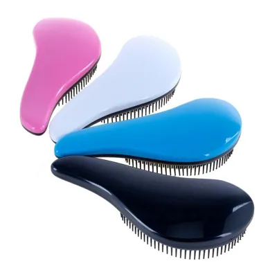 Hair Brush Magic Detangling 18.5cm (Large) - Assorted Colours: Black, White, Blue, Pink