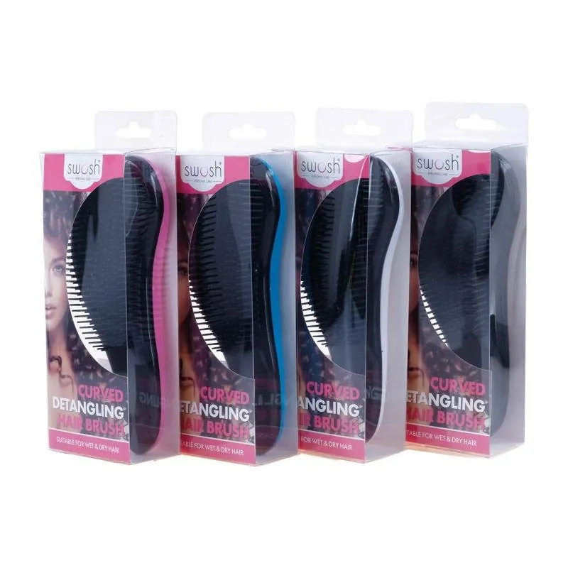 Hair Brush Magic Detangling 18.5cm (Large) - Assorted Colours: Black, White, Blue, Pink – image 3