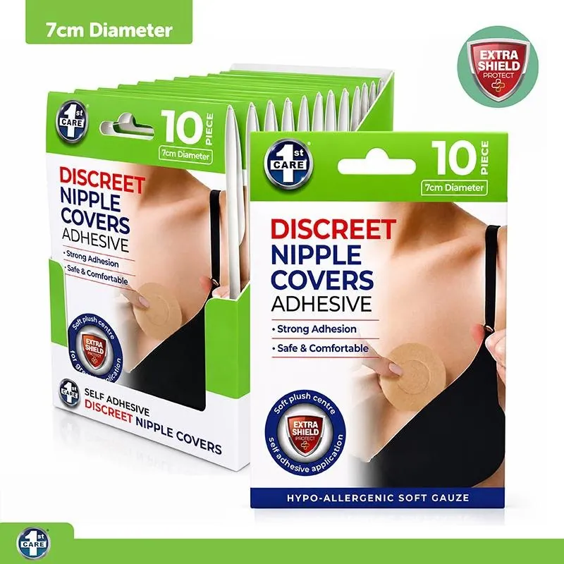 Nipple Concealing Covers with Adhesive - 5 Pairs - Ø7cm (Fabric) – image 4