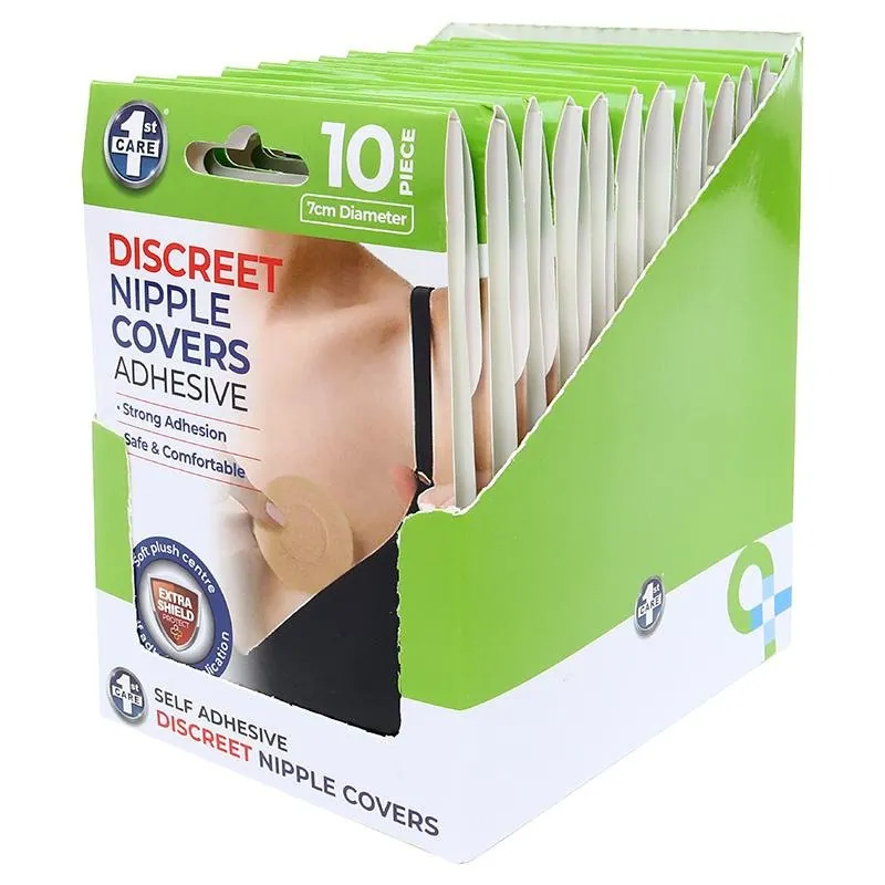 Nipple Concealing Covers with Adhesive - 5 Pairs - Ø7cm (Fabric) – image 3