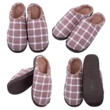 Slippers Adults Slip on Grid Pattern 4 Assorted Colours Mens & Womens Sizes Assorted – image 2