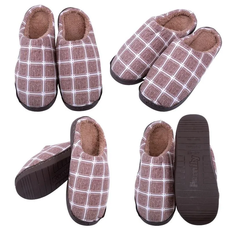 Slippers Adults Slip on Grid Pattern 4 Assorted Colours Mens & Womens Sizes Assorted – image 2