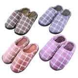 Slippers Adults Slip on Grid Pattern 4 Assorted Colours Mens & Womens Sizes Assorted – image 3