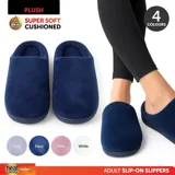 Slippers Adults Slip on Plush 4 Assorted Colours Mens & Womens Sizes Assorted – image 4