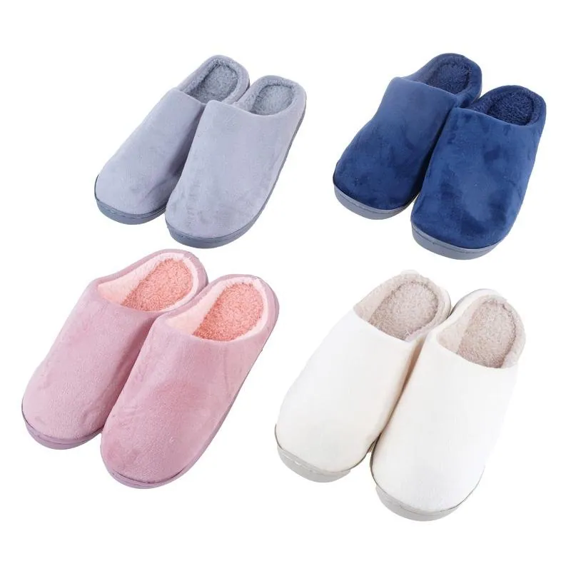 Slippers Adults Slip on Plush 4 Assorted Colours Mens & Womens Sizes Assorted – image 3