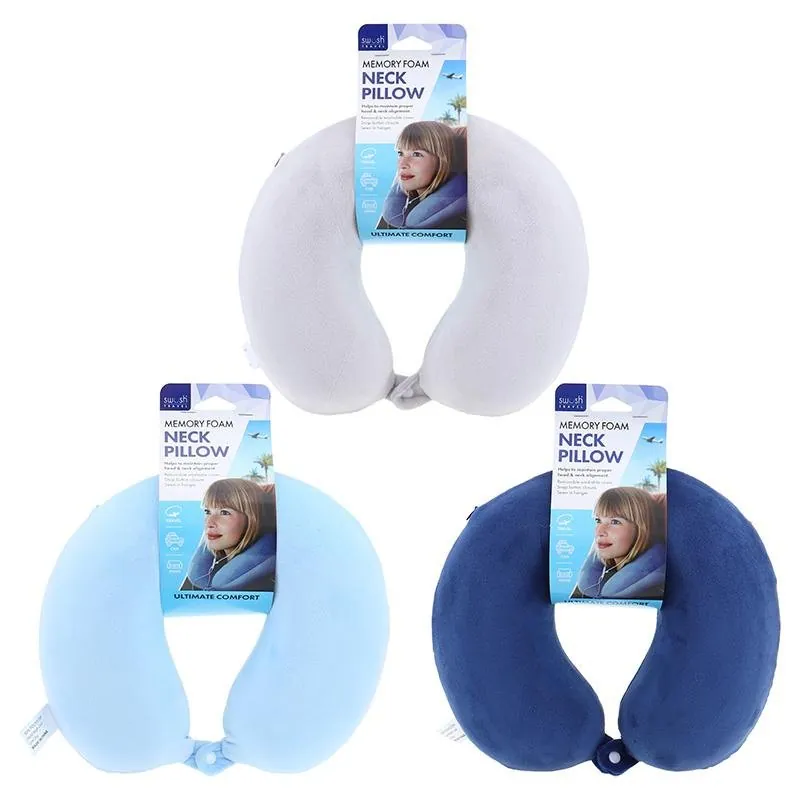 Travel Neck Pillow Memory Foam - 3 Assorted Colours – image 4