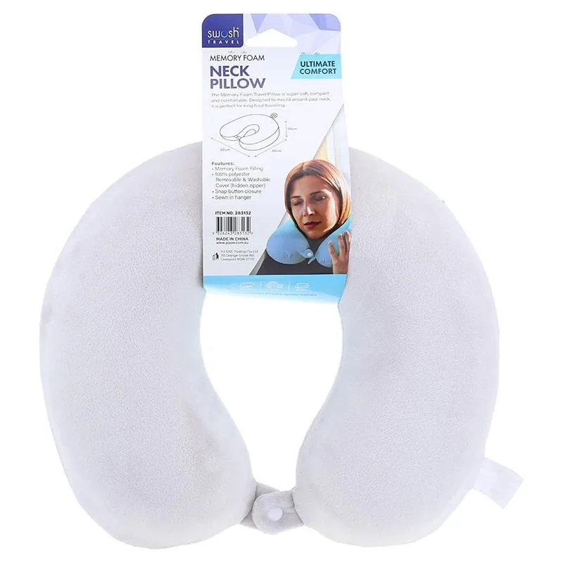 Travel Neck Pillow Memory Foam - 3 Assorted Colours – image 3