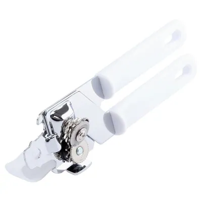 Tools & Gadgets Multifunctional Can Opener - 19.5cm (l) X 5.5cm (w) - Stainless Steel and Plastic - White