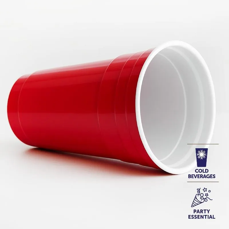 Drinkware & Partyware Plastic Cup Reusable Jumbo 1l American Red – image 2