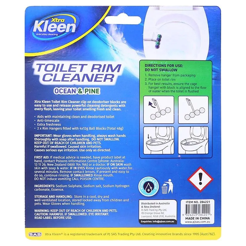 Toilet Rim Clip on Dual Freshener Deodoriser 2pk - Ocean with Lemon, Floral and Pine Scents - 48g/pk – image 3