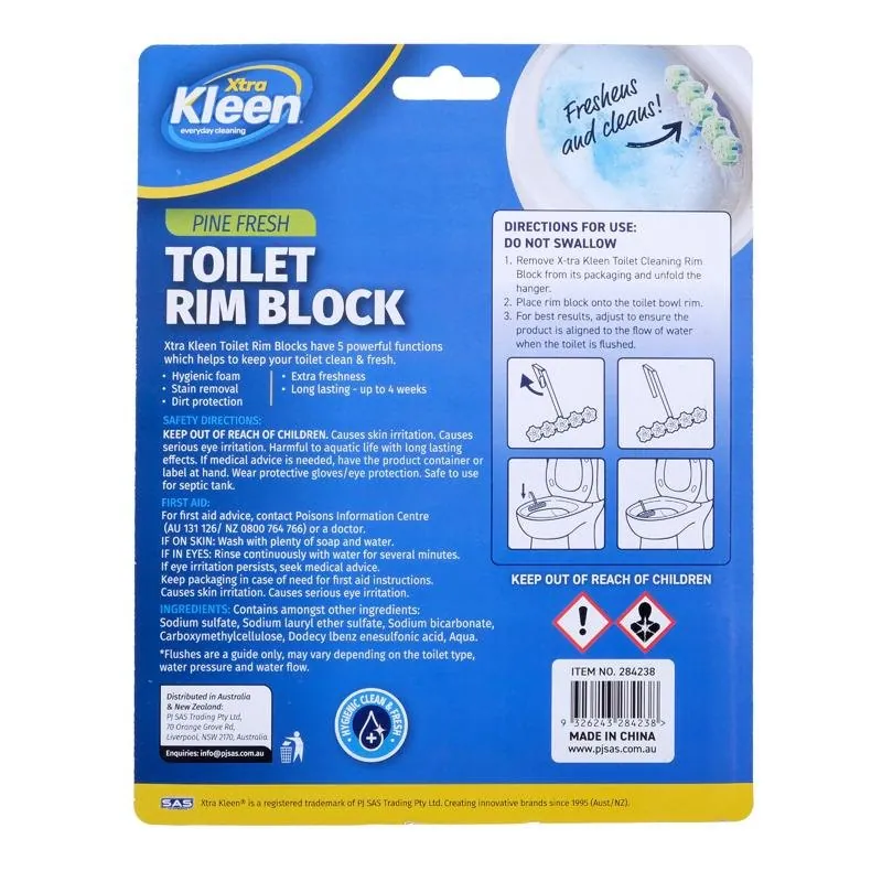 Toilet Rim Clip on Freshener Deoderiser 2pk - 3 Scents: Lemon, Pine, Flower - 2x45g/pk – image 3