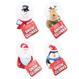 Christmas Toy Snow Globe Santa Sack Base 4.5cm X 4.5cm X 6.5cm Reindeer, Santa, Snowman & Penguin – image 2