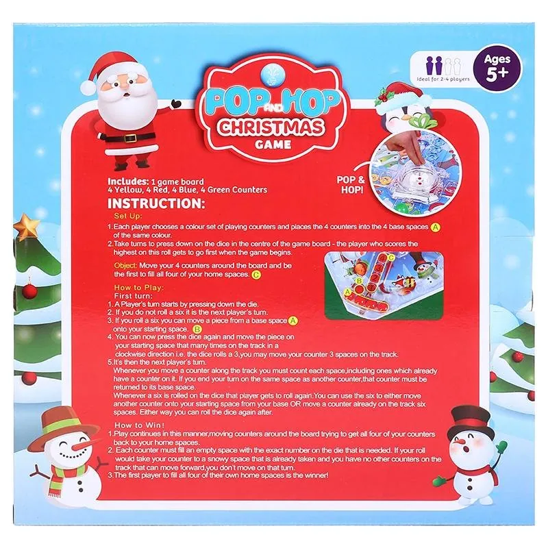 Toy Pop & Hop Christmas Game 26.5cm X 26.5cm – image 3