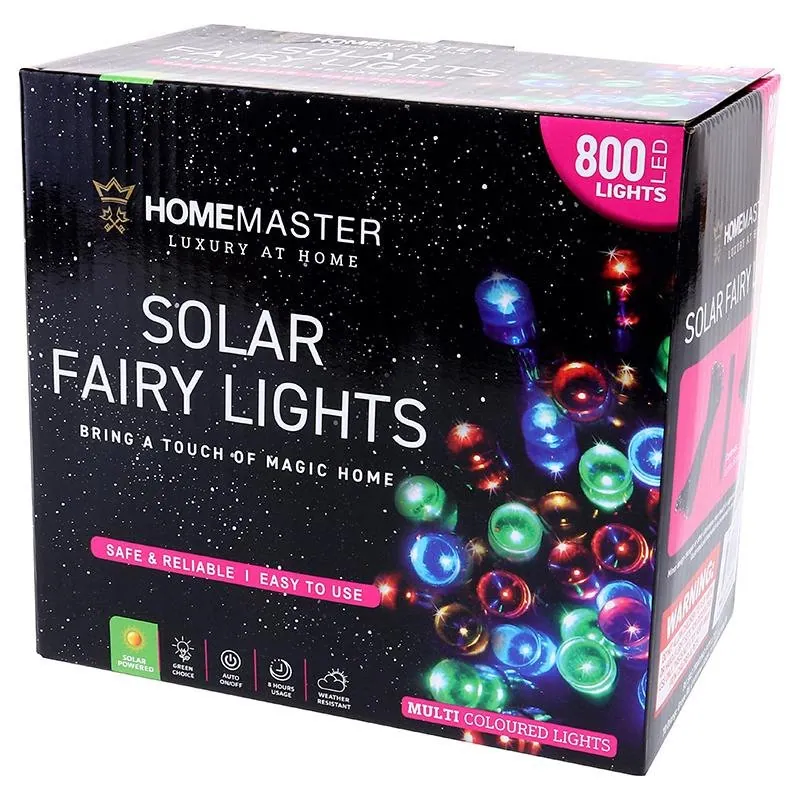 Christmas Fairy Light Solar 800LED 49.5 Total Length Multi Colour 8 Functions – image 3