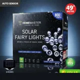 Christmas Fairy Light Solar 800LED 49.5 Total Length Cool White 8 Functions – image 4