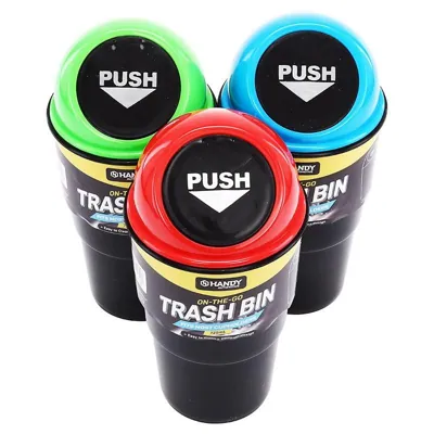 Cup Holder Rubbish Bin Assorted Colours 14.5cm X 9.5cm