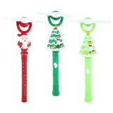 Toy Wand LED with Sound 4.5cm X 25cm Santa & Christmas Tree Multi-Colour Spinning LED Requires: 3 X AA (Not Included) 1 Light Up Functions – image 1