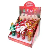 Toy Wand LED Light Spinner Christmas Santa (6.5cm X 7cm X 20), Snowman (5cm X 7cm X 19cm) & Christmas Tree (7cm X 7cm X 18cm) (Yellow, Blue, Red & Green) Requires – image 3