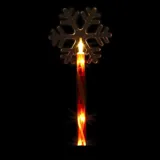 Christmas Stake Light Solar Snowflake with Candy Striped Pole 5LED 12cm X 10.5cm X 45cm Warm White 8 Functions – image 2