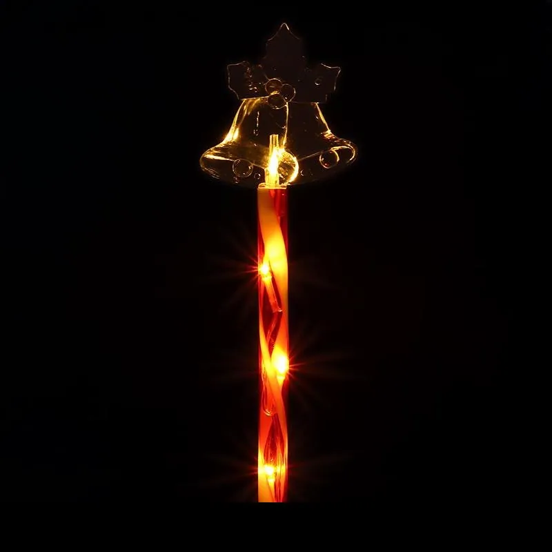 Stake Light Solar Christmas Bell with Candy Striped Pole 5LED 8.5cm X 8.8cm X 45cm Warm White 2 Functions – image 2